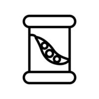 vecteur d'icône de pois vert. illustration de symbole de contour isolé