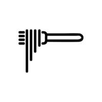 vecteur d'icône de pâtes. illustration de symbole de contour isolé