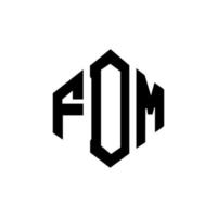 création de logo de lettre fdm avec forme de polygone. création de logo en forme de polygone et de cube fdm. modèle de logo vectoriel hexagone fdm couleurs blanches et noires. monogramme fdm, logo d'entreprise et immobilier.