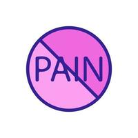 vecteur d'icône de douleur. illustration de symbole de contour isolé