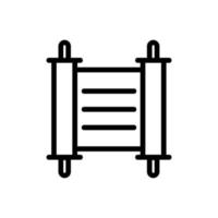 vecteur d'icône de défilement de papier parchemin. illustration de symbole de contour isolé