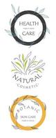 ensemble de logos botaniques pour votre entreprise. parfait pour les marques de cosmétiques. éco-conception. vie durable. vecteur