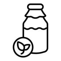 icône de vecteur de lait pur naturel. illustration de symbole de contour isolé