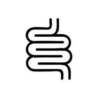 vecteur d'icône intestinale. illustration de symbole de contour isolé