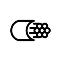 vecteur d'icône de câble optique. illustration de symbole de contour isolé