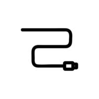 vecteur d'icône de câble optique. illustration de symbole de contour isolé