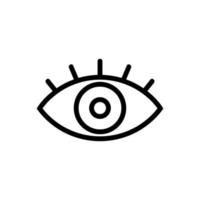 vecteur d'icône d'oeil. illustration de symbole de contour isolé