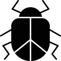 icône de glyphe de coléoptère vecteur