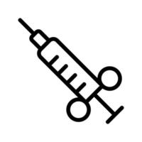 vecteur d'icône de seringue. illustration de symbole de contour isolé