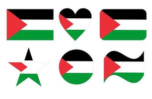 drapeau de la palestine, drapeau de la palestine en vecteur de six formes