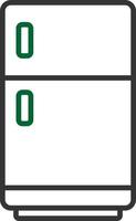 réfrigérateur ligne deux couleurs vecteur