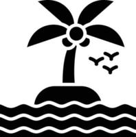 icône de glyphe d'île vecteur