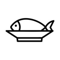 vecteur d'icône de marché aux poissons. illustration de symbole de contour isolé