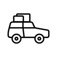 vecteur d'icône de voiture. illustration de symbole de contour isolé