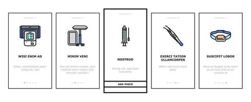 vecteur d'icônes d'intégration d'instruments et d'équipements médicaux