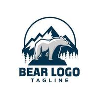 modèle de vecteur de logo ours sauvage