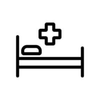 vecteur d'icône d'hôpital. illustration de symbole de contour isolé