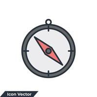 boussole icône logo illustration vectorielle. la navigation. modèle de symbole d'emplacement pour la collection de conception graphique et web