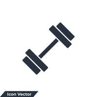 haltère, illustration vectorielle du logo icône haltère. modèle de symbole d'équipement de gym pour la collection de conception graphique et web vecteur