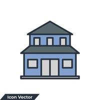 illustration vectorielle du logo de l'icône de la propriété immobilière. modèle de symbole de villa pour la collection de conception graphique et web vecteur