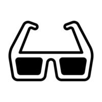 icône de ligne de lunettes isolé sur fond blanc vecteur
