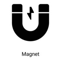 icône de ligne de magnétisme isolé sur fond blanc vecteur