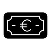 une icône de conception parfaite de la monnaie euro vecteur