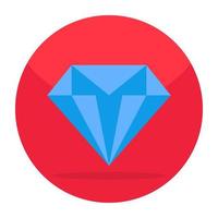 icône de téléchargement premium de diamant vecteur