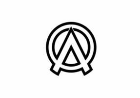 oa ao oa lettre initiale logo isolé sur fond blanc vecteur