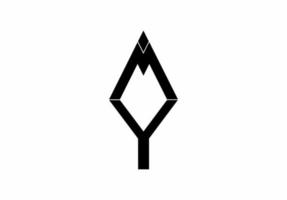 ym mon logo de tête de lance ym.ym mon logo monogramme vecteur