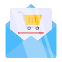 icône de conception de vecteur à la mode d'e-mail d'achat