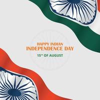 concept de publication sur les médias sociaux de la fête de l'indépendance indienne. vecteur