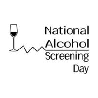 journée nationale de dépistage de l'alcool, idée de bannière ou d'affiche, concept de test de sobriété vecteur