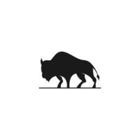 création de logo icône bison vecteur