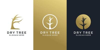création de logo icône vecteur arbre sec avec vecteur premium de style abstrait créatif