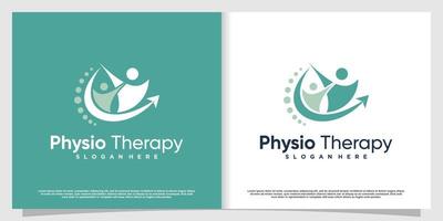 logo chiropratique pour massage et affaires avec vecteur premium de concept d'élément créatif