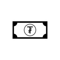 monnaie mongole, mnt, togrog, tugrik. symbole d'icône d'argent mongolie. illustration vectorielle vecteur