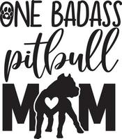 une maman pitbull badass vecteur