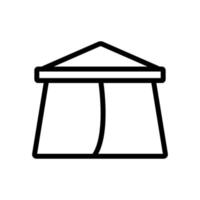 vecteur d'icône de tente. illustration de symbole de contour isolé