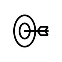 vecteur d'icône cible. illustration de symbole de contour isolé
