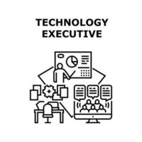 illustration de concept de vecteur exécutif de technologie