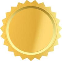 prix vierge avec icône dorée sur fond blanc. signe de médaille d'or. symbole de l'étiquette dorée. style plat. vecteur
