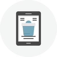 cercle plat de l'application alimentaire vecteur