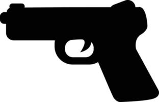 icône de pistolet pistolet sur fond blanc. style plat. icône de pistolet pour la conception, le logo, l'application, l'interface utilisateur de votre site Web. symbole d'arme. signe d'équipement militaire. vecteur