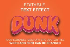 effet de texte dunk, facile à modifier vecteur