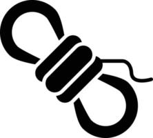 icône de glyphe de corde vecteur