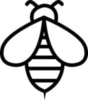 icône d'abeille sur fond blanc. logo de l'abeille. style plat. signe de miel et d'abeille. vecteur