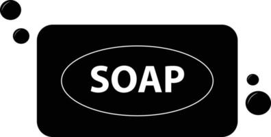 icône de savon sur fond blanc. style plat. barre de savon et signe de bulle. symbole de la cloche. logo du savon. vecteur