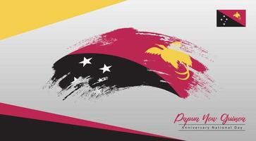 bonne fête nationale papouasie nouvelle guinée. bannière, carte de voeux, conception de flyer. conception de modèle d'affiche vecteur