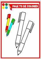 livre de coloriage pour les enfants. stylo vecteur